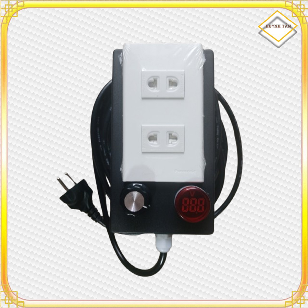 Bộ Nguồn Dimmer Điều Chỉnh Tốc Độ Động Cơ 4000W/220V AC 2 ổ cắm - Hàng chính hãng