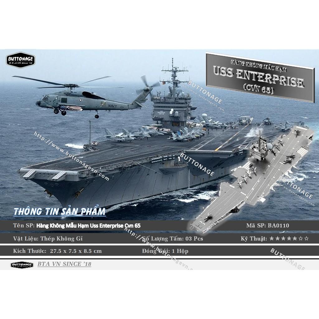 Mô Hình Lắp Ráp 3d Tàu Sân Bay Uss Enterprise Cvn 65