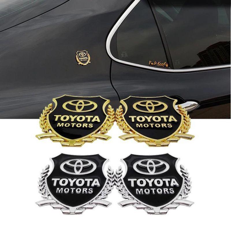 logo bông lúa chất liệu hợp kim đồng hãng xe TOYOTA