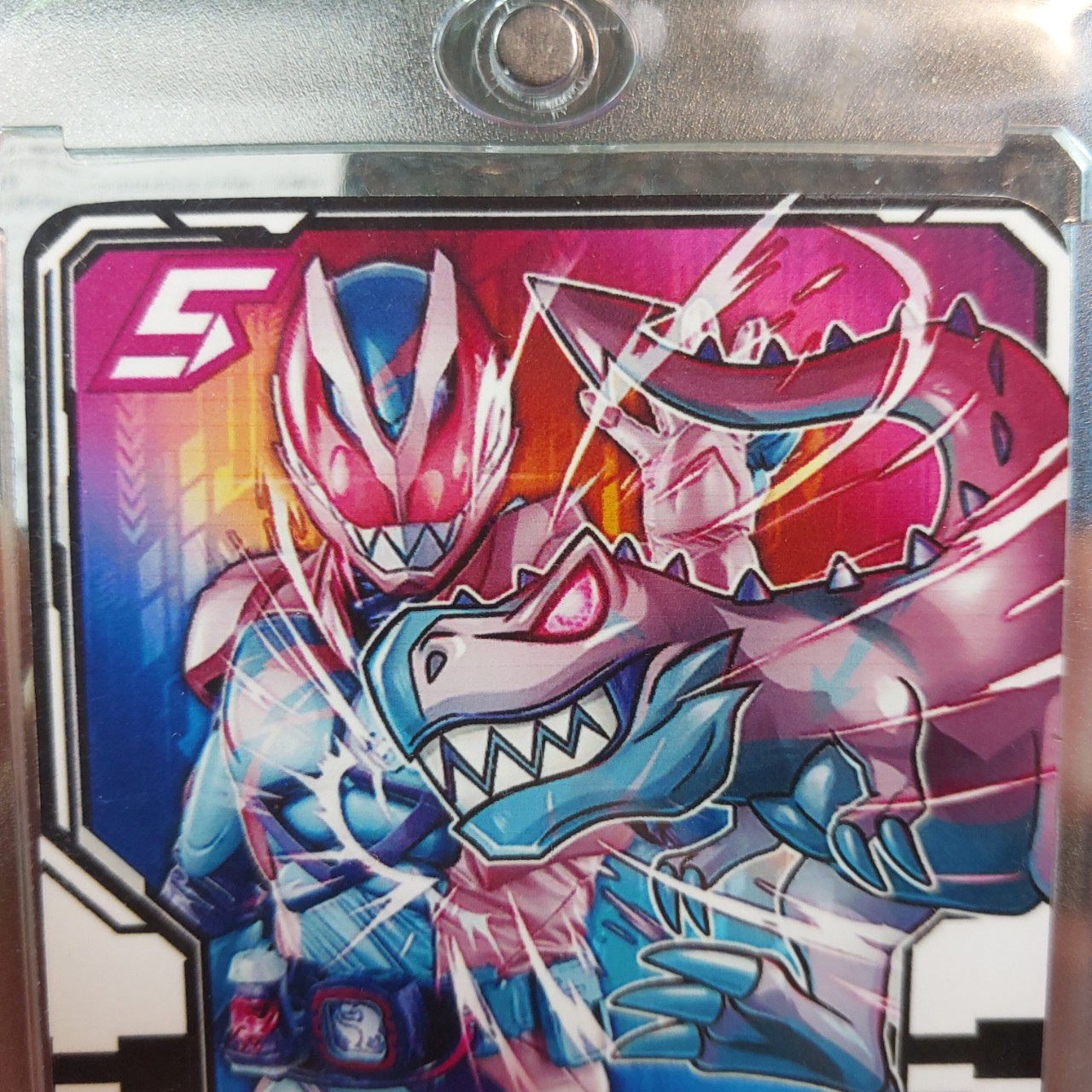 Thẻ Kamen Rider Gotchard lá siêu nhân REVI khủng long màu hồng 2091 1-9