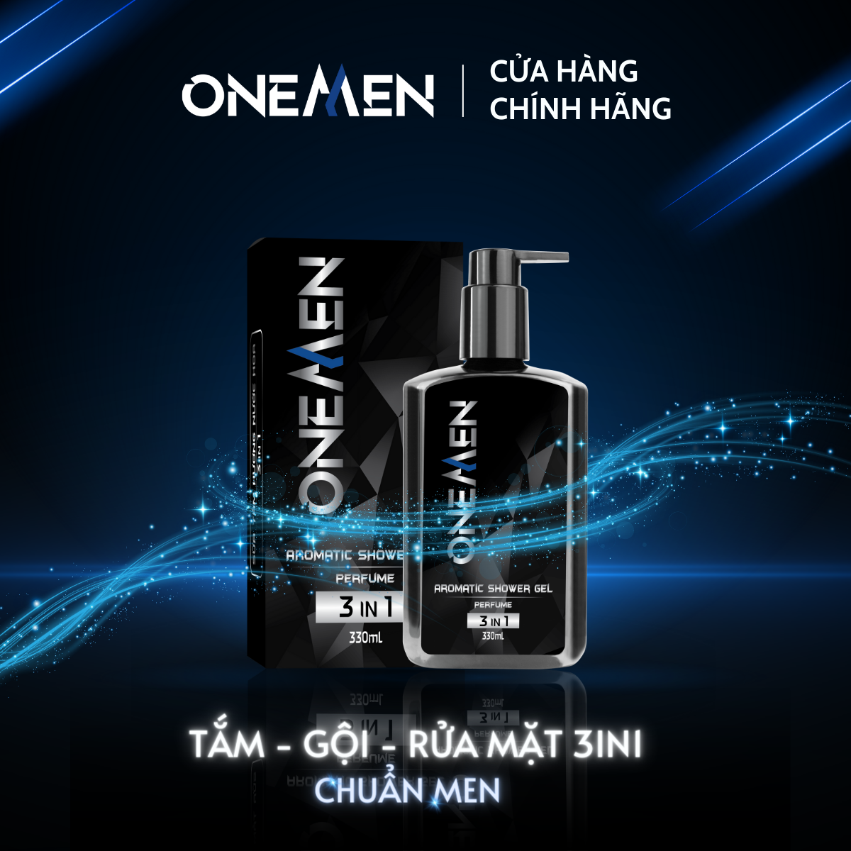 Combo Tiết Kiệm: 2 Bọt Vệ Sinh Nam + Sữa Tắm Gội OneMen 3 IN 1 Aromatic Shower Gel