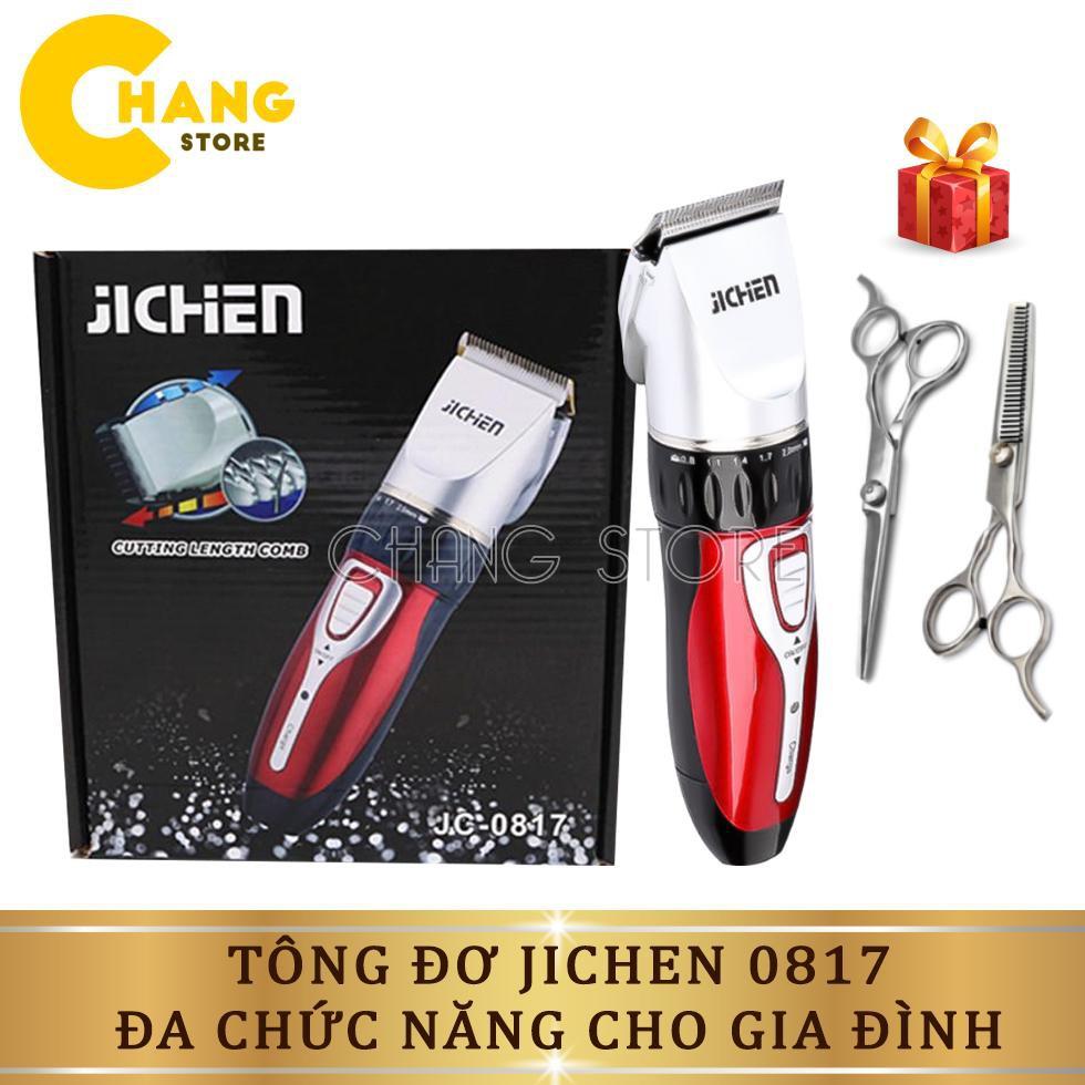 Tông Đơ Cắt Tóc Gia Đình Jichen JC-0817 + Tặng 1 Bộ Kéo Cắt Và Tiả Tóc