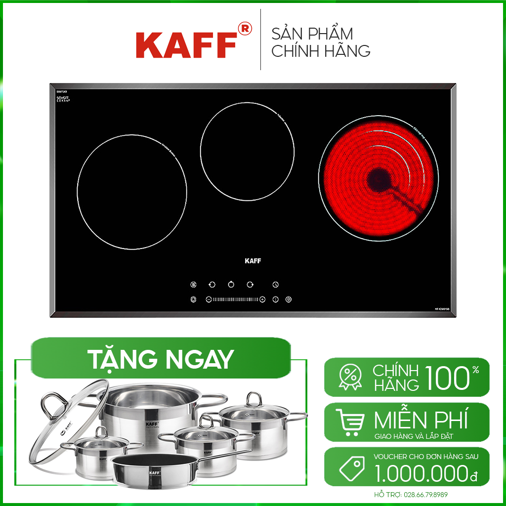 Bếp điện từ kết hợp hồng ngoại đa vùng nấu KAFF KF-IC5801SB - Sản phẩm chính hãng