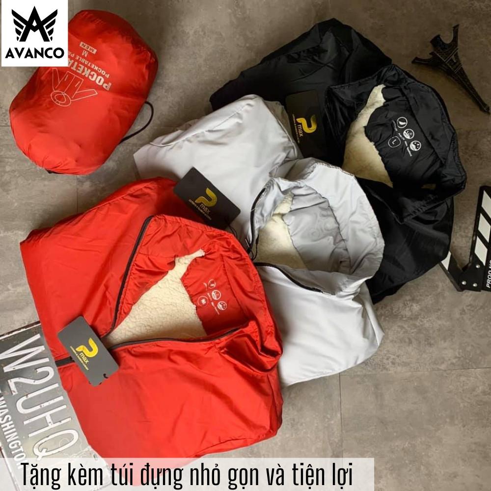 Áo khoác gió lót lông cừu nam siêu ấm full size có chống nước, AVANCO KGL
