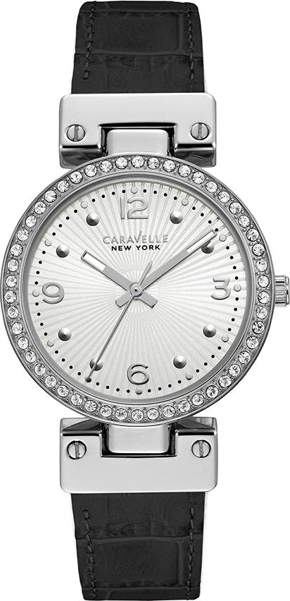 Đồng Hồ Nữ Dây Da Caravelle 43L201 (32mm) - Trắng Đen