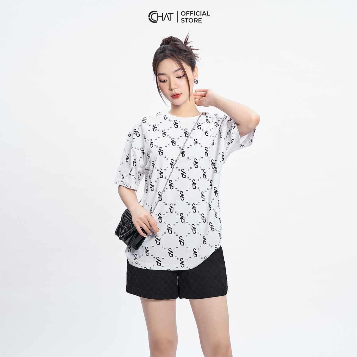 Áo Thun  Freesize In Chữ HaNoi Saigon Chất Cotton Mềm Mịn 13TNY6001SH 13TNY6002SH