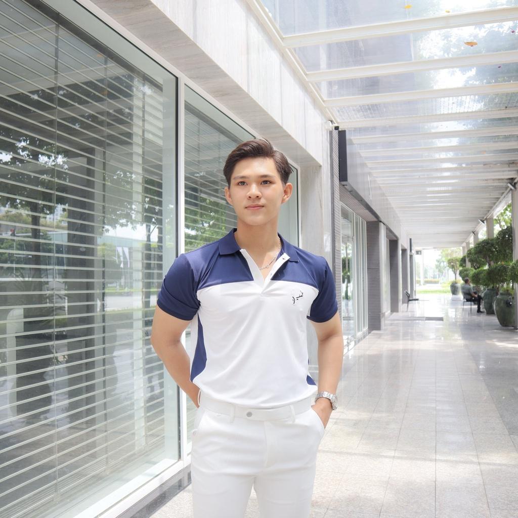 Áo thun nam POLO trơn vải cá sấu vải cotton phối màu cao cấp ngắn tay cực sang trọng