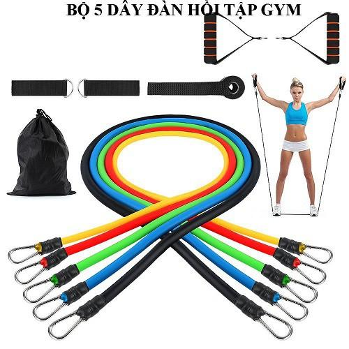 Dụng Cụ 5 Dây Ngũ Sắc Tập Gym dụng cụ tập kháng lực tại nhà