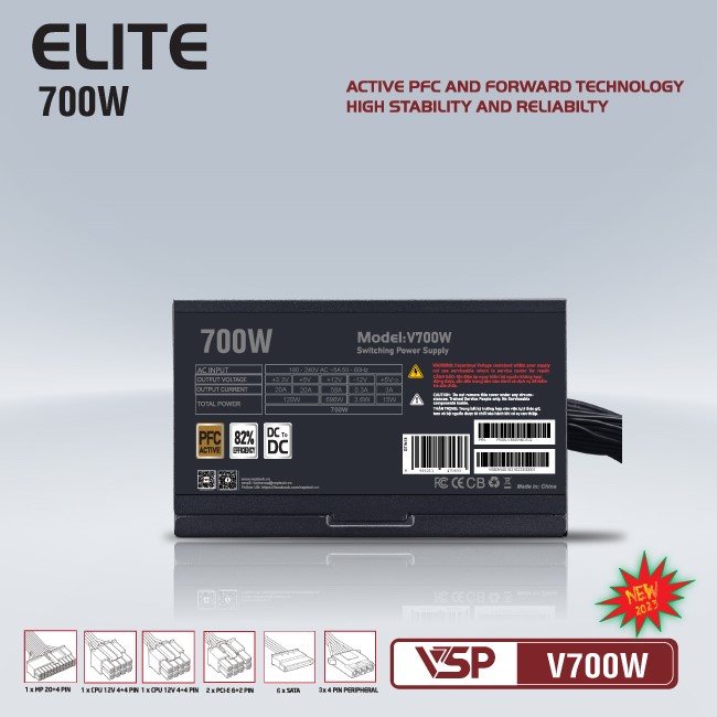 Nguồn máy tính ELITE V700W