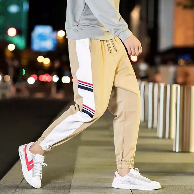 Quần jocker nam nữ phối hai sọc