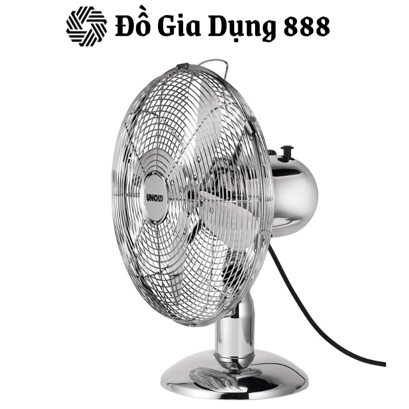 Quạt Để Bàn Unold 86830, Quạt Sàn Inox, Công Suất 35W, Chất Liệu Thép Không Gỉ, 3 Cấp Gió, Tiết Kiệm Điện, Nhập Đức