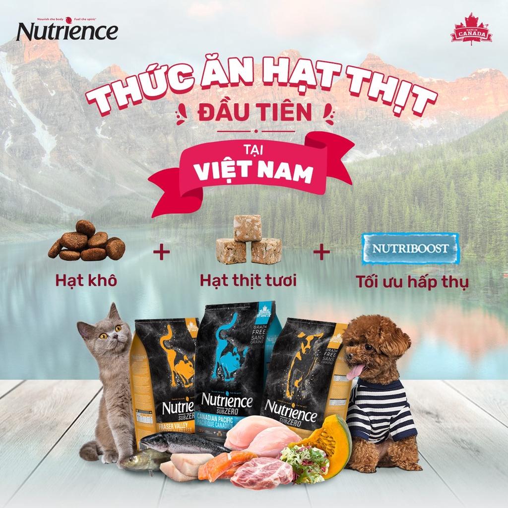 Thức Ăn Hạt Cho Mèo Nutrience Subzero Bao 500g & 2.27kg Vị Gà Tây Và 6 Loại Cá Biển Trái Cây Rau Củ Quả