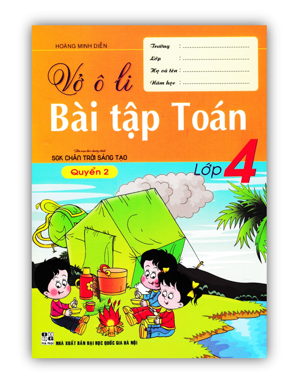 Sách - Combo Vở Ô Li Bài Tập Toán Lớp 4 - Quyển 1 + 2