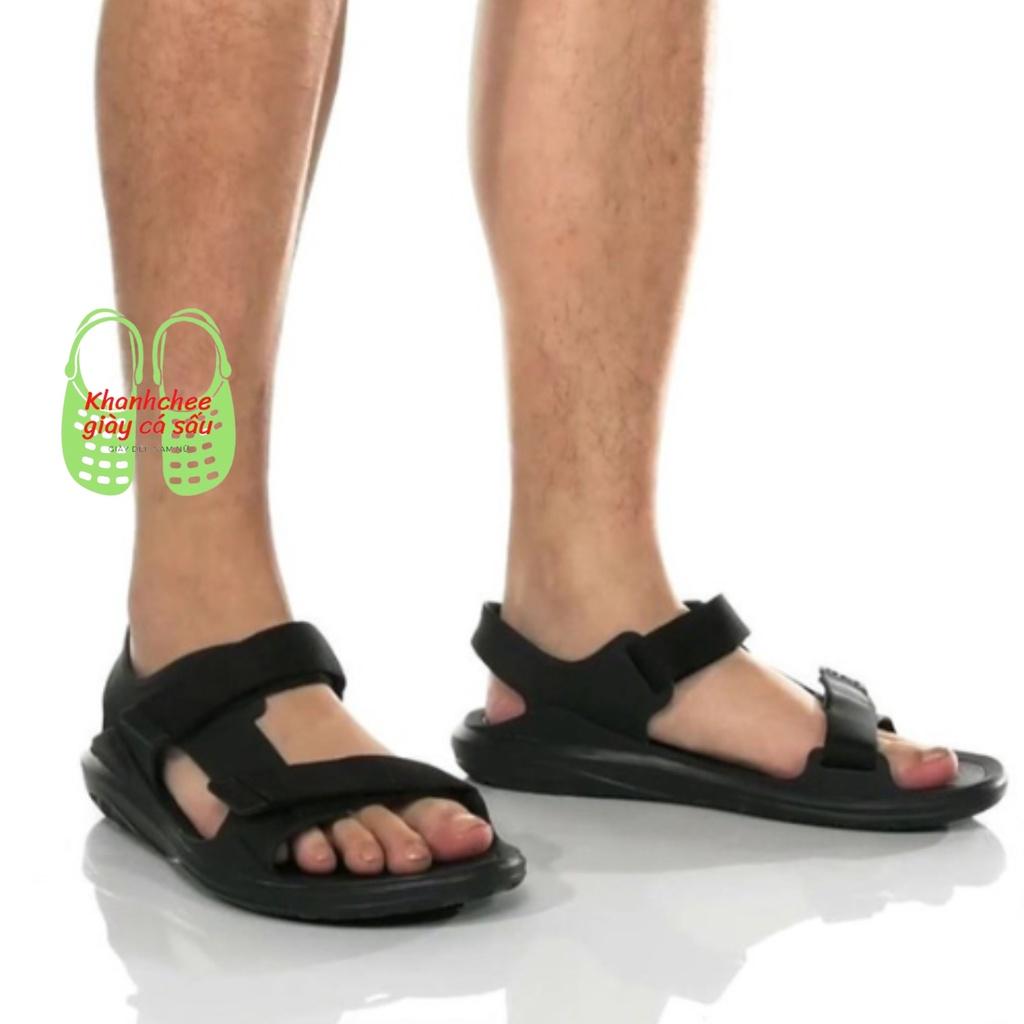 SANDAL NHỰA ĐI MƯA CR.0CS EXPEDITIONS DÀNH CHO NAM MÀU ĐEN TUYỀN