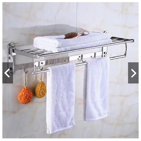 Giá treo khăn nhà tắm 2 tầng Inox 304 cao cấp
