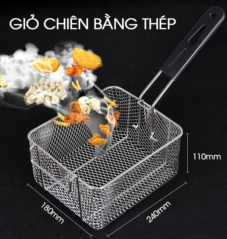 Bếp Chiên, Rán, Nhúng Bằng Điện Công Nghiệp ZL 82 Dung Tích 11L