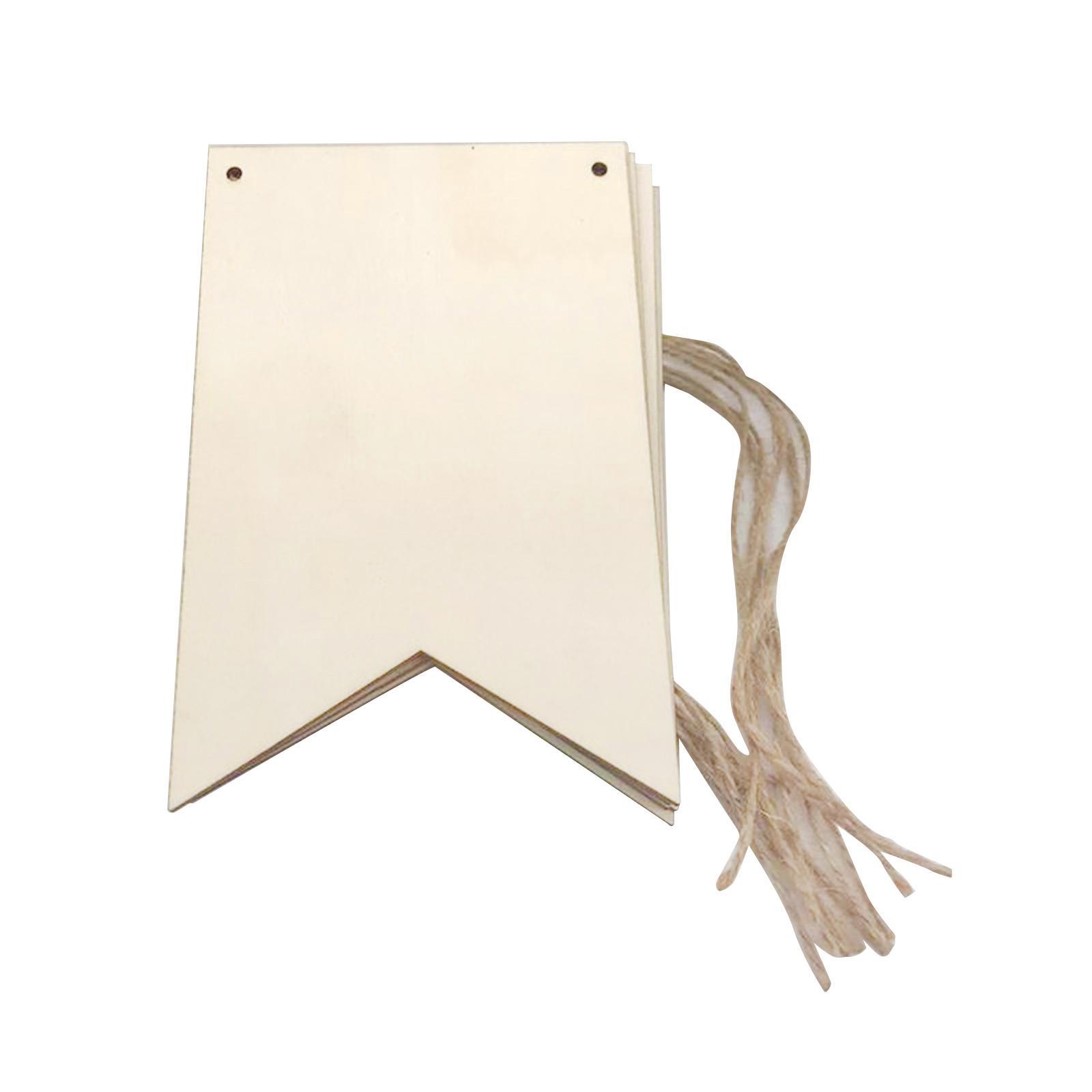 24x Unfinished Blank Wood Signs Wooden Slices with Hole Handmade Ornament Hanging Party Banners Unfinished Wood Plaque for Birthday Crafting