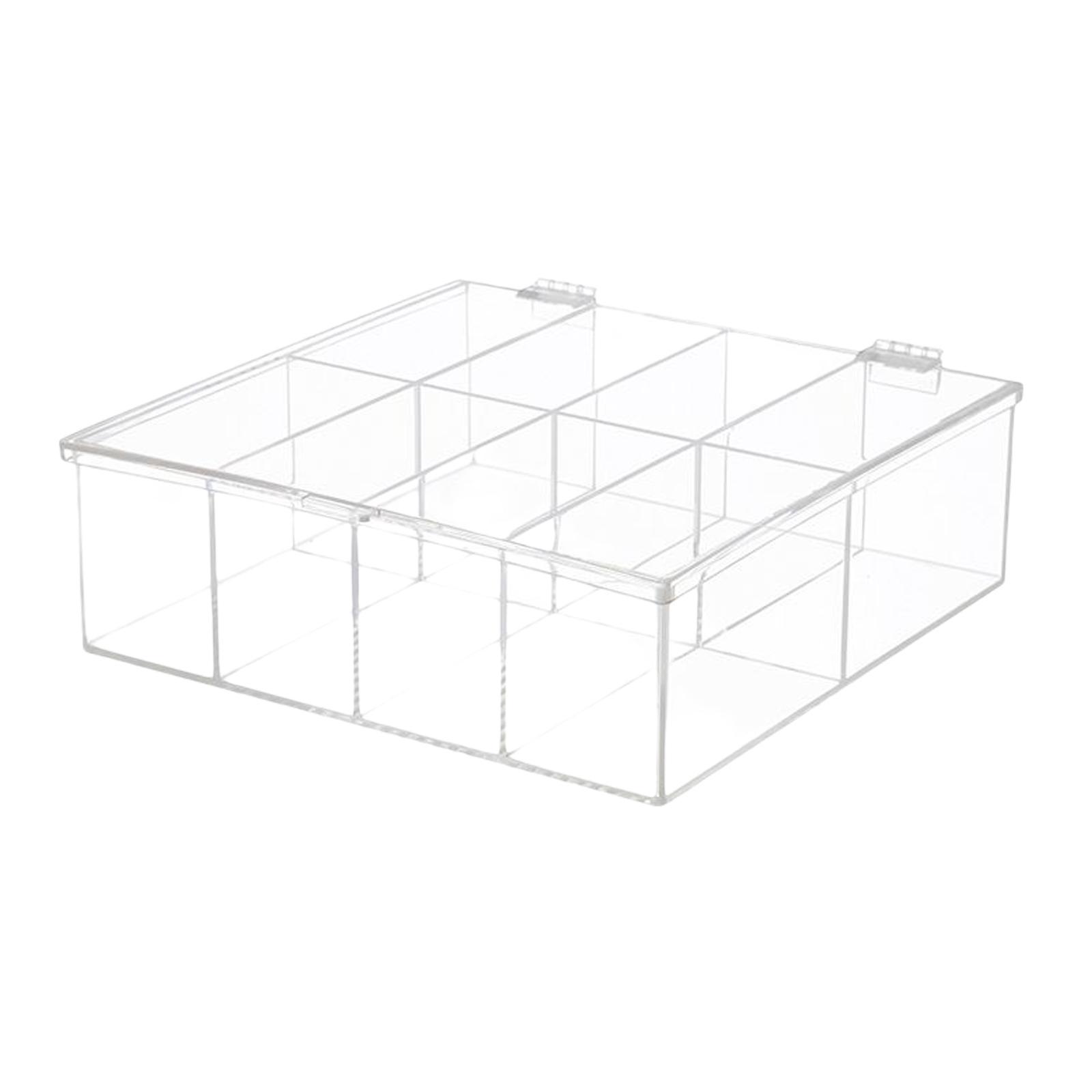 Organizer 8 Compartments Storage Bin Box Display Case for Pantry