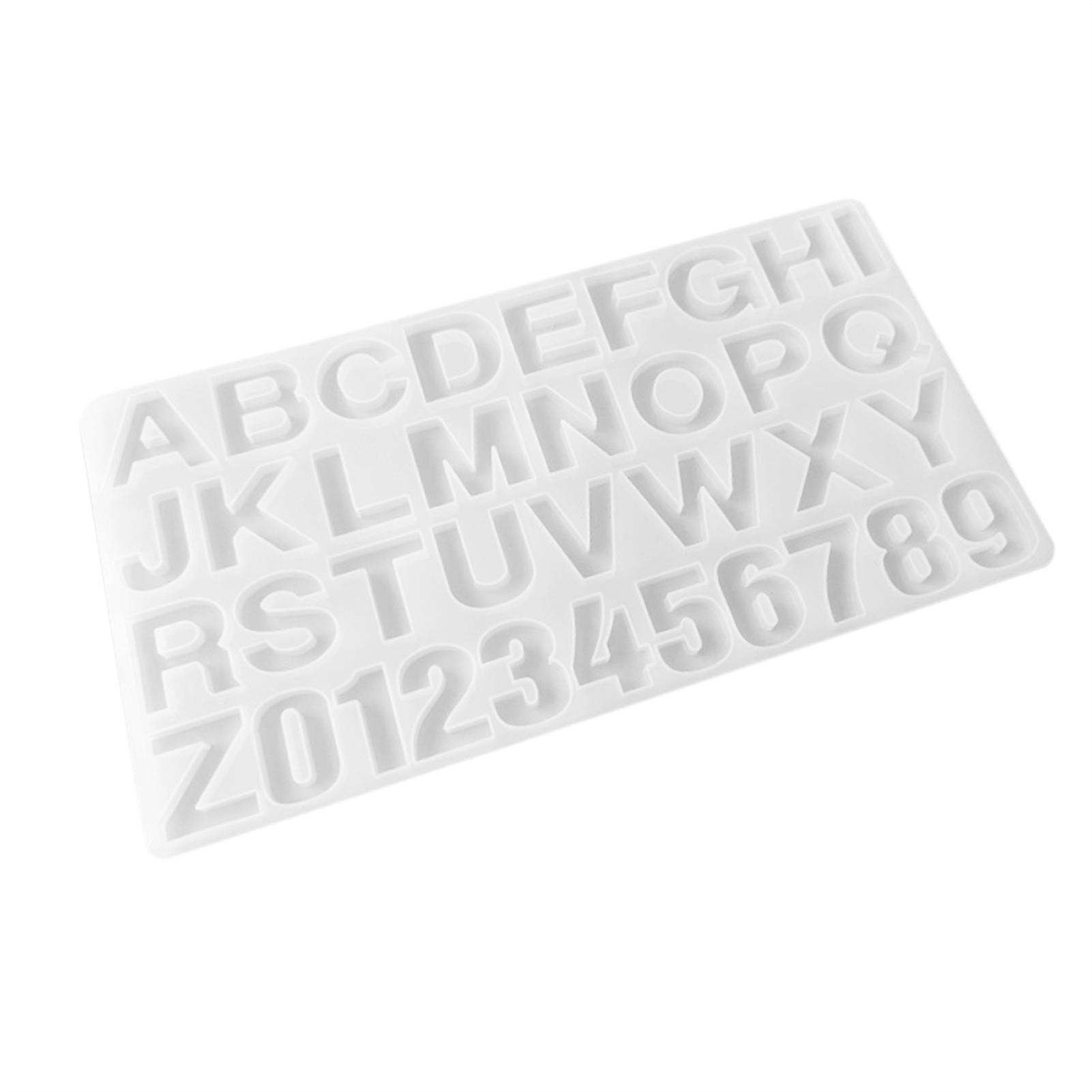 Khuôn đúc chữ và số bằng nhựa silicone khổ lớn cho đồ trang sức