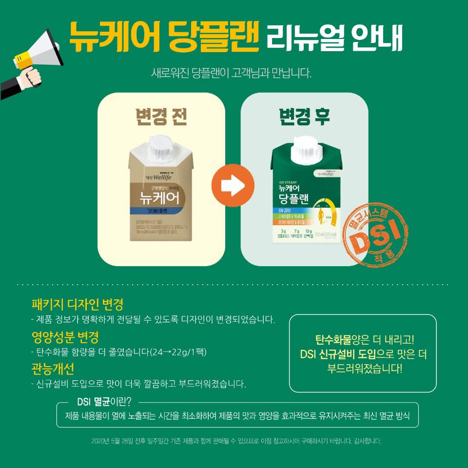 [Thùng 30 hộp SỮA CHO NGƯỜI TIỂU ĐƯỜNG 200ml] Daesang Wellife/ NUCARE Glucose