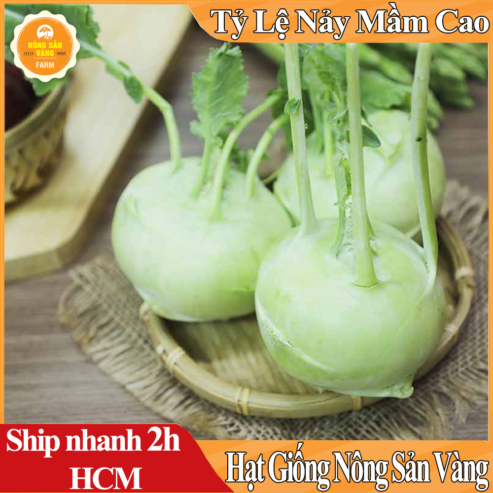 Hạt Giống Su Hào Xanh, Chịu Nhiệt Tốt, Kháng Bệnh Tốt, Năng Suất Cao (Gói 2 Gram) - Nông Sản Vàng