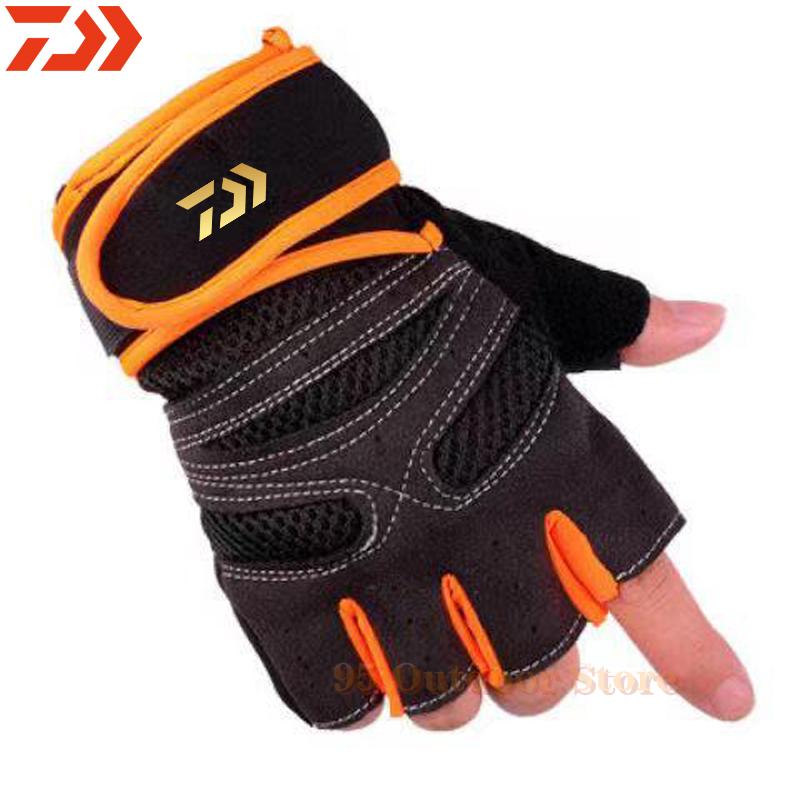 Mới Daiwa Găng Tay Câu Cá Thể Thao Thoáng Găng Tay Câu Cá Thoáng Khí Săn Bắn Chống Trơn Trượt Khi Đi Cắm Trại Đi Xe Đạp Ngón Tay Găng Tay Thể Thao