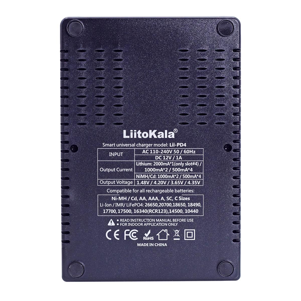 Liitokala Lii-PD4 LCD 3.7V/1.2V/3.2V/3.8V NiMH 18650 16340 18350 18500 21700 20700 26650 Sạc Pin Lithium Sạc Màu Sắc: Sạc Lii-PD4
