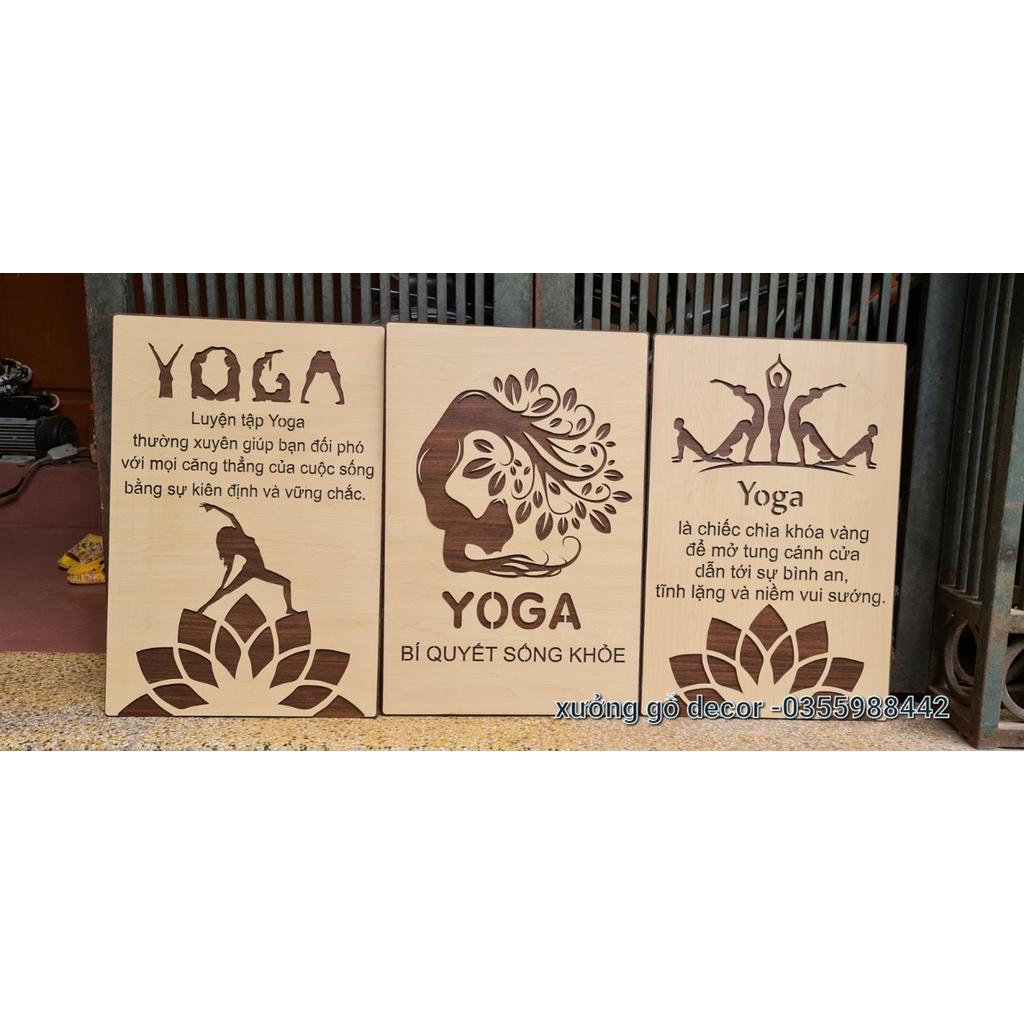 Tranh Treo Tường Yoga Trang Trí Phòng Thiền , Phòng Tập Yoga ... Bằng Gỗ