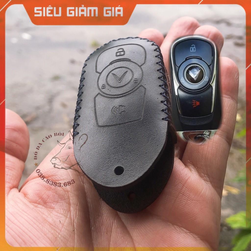 Bao Da Chìa khóa Dành Cho xe VINFAST FADIL... Chìa thông minh. Da Bò Nhiều Màu Sắc..