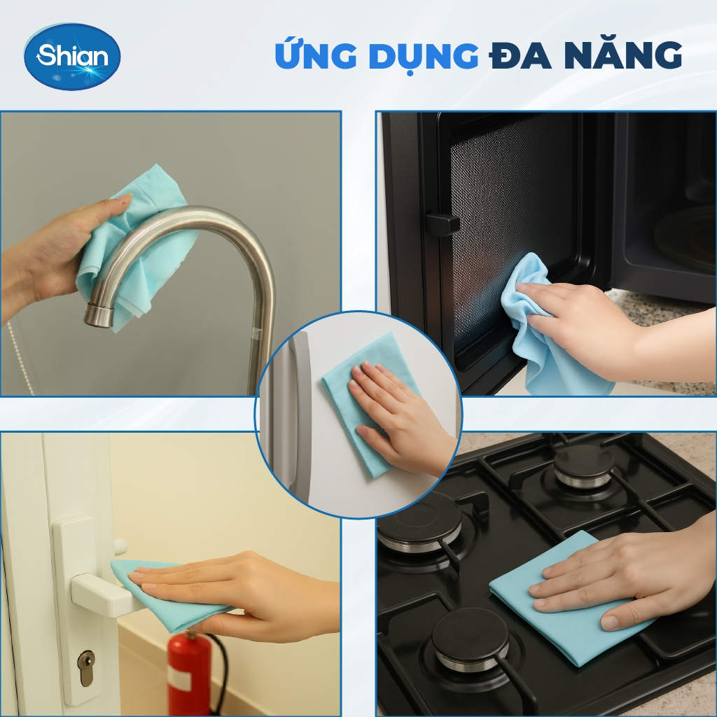 COMBO 2 Khăn lau bếp hương sả Shian 45 tờ và 1 Khăn lau đa năng Shian 50 tờ