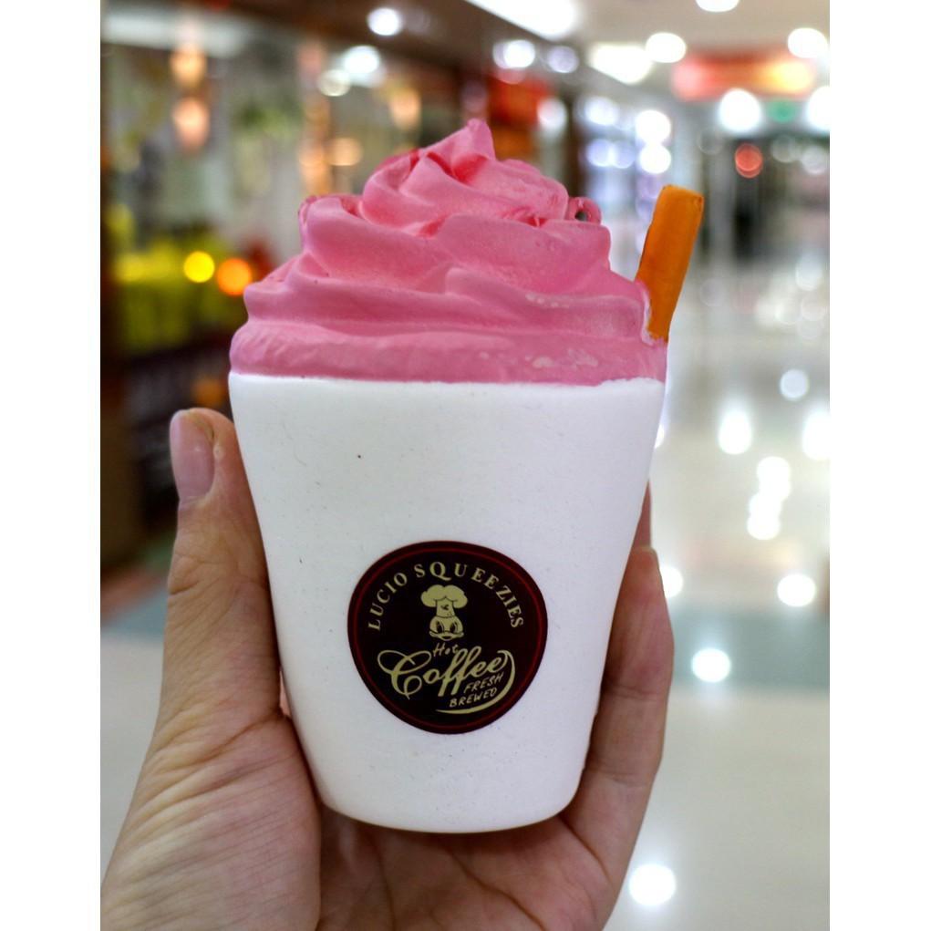 SQUISHY TRÀ SỮA KEM LẠNH ỐNG HÚT