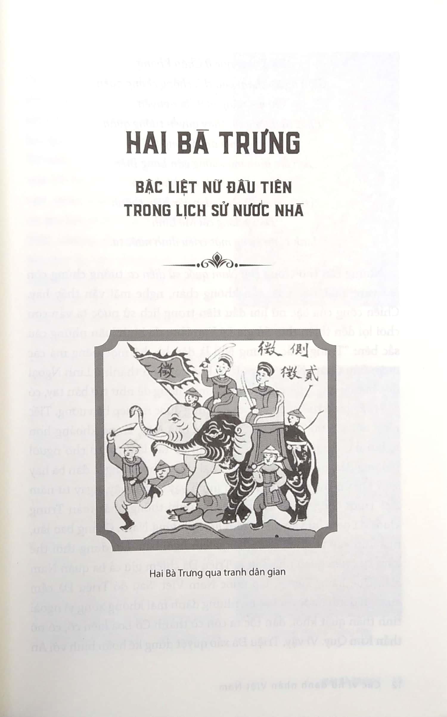 Các Vị Nữ Danh Nhân Việt Nam
