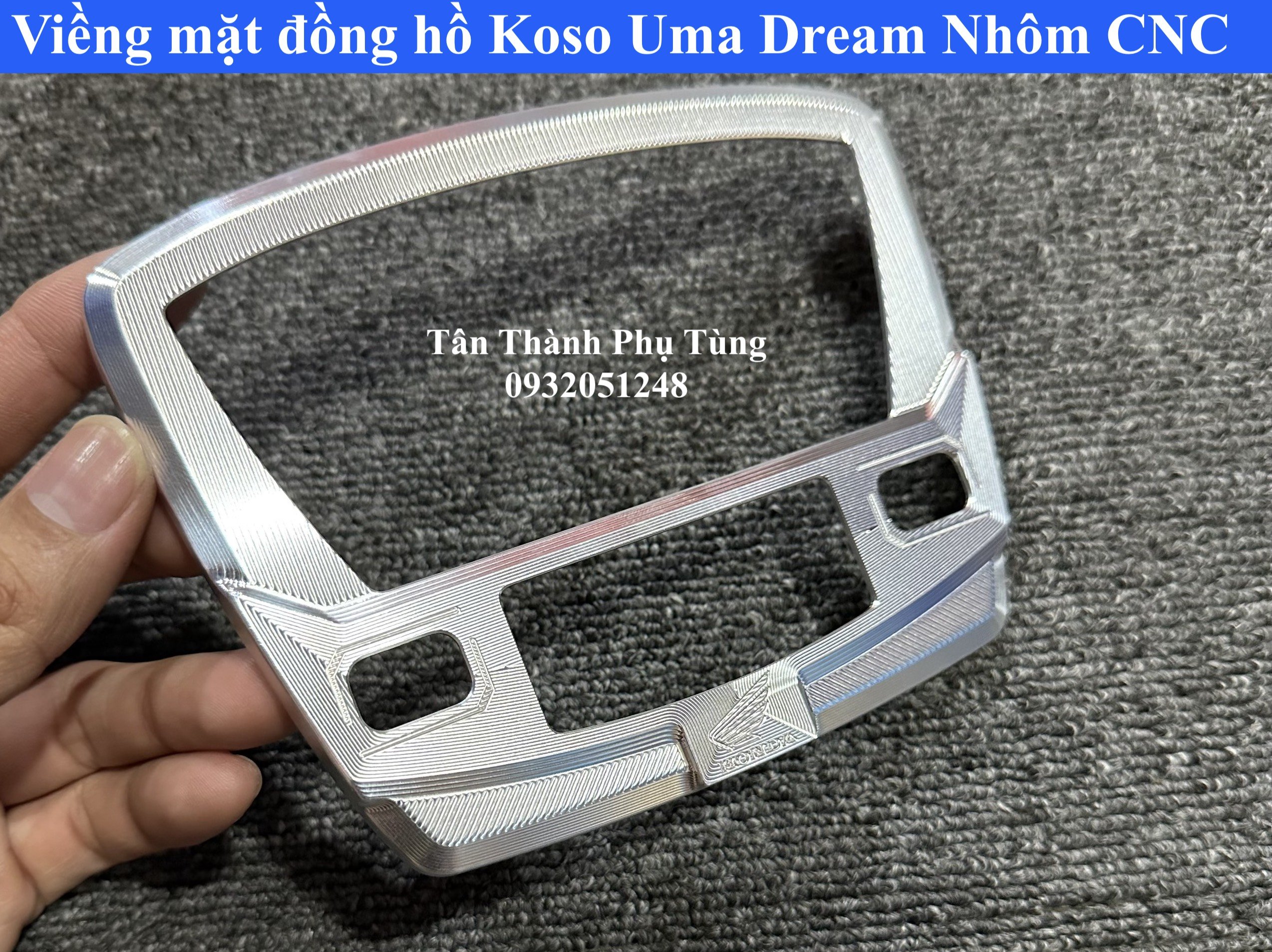 Viền đồng hồ dành cho Dream Koso Uma nhôm CNC- Màu Bạc