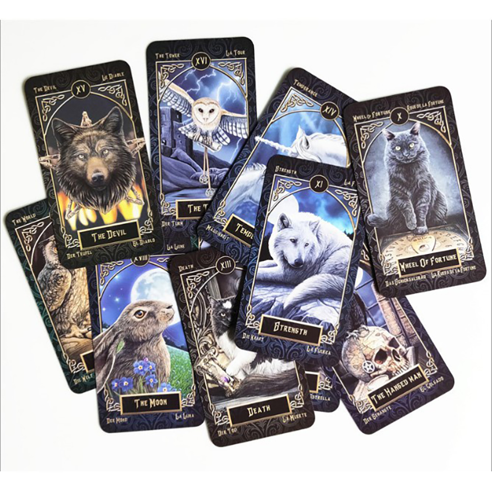 Bộ Bài Familiars Tarot 78 Lá 7x12 Cm Tặng Đá Thanh Tẩy