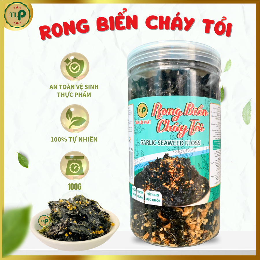 Rong Biển Cháy Tỏi Cao Cấp - Hũ 100G Tlp