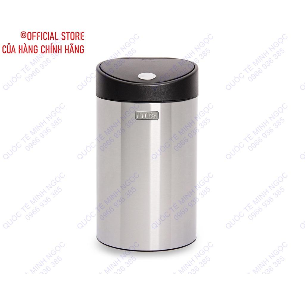 Thùng rác inox tròn nhấn tay treo tường 12L - MNSTS1-901_Quốc Tế Minh Ngọc