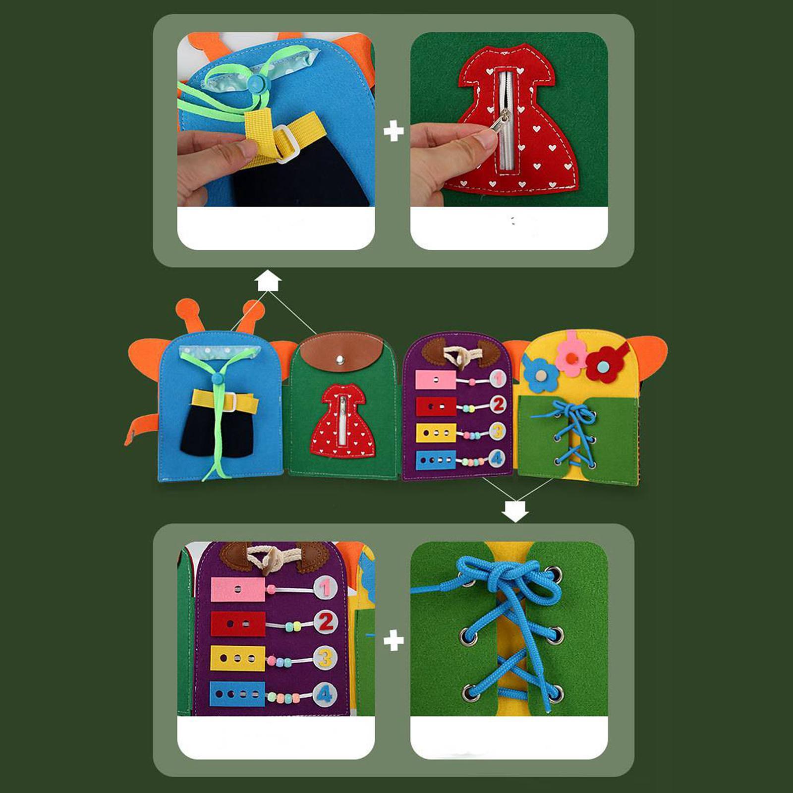 Montessori Busy Board Learning Activity Toy Sensory Board for Preschool Kids