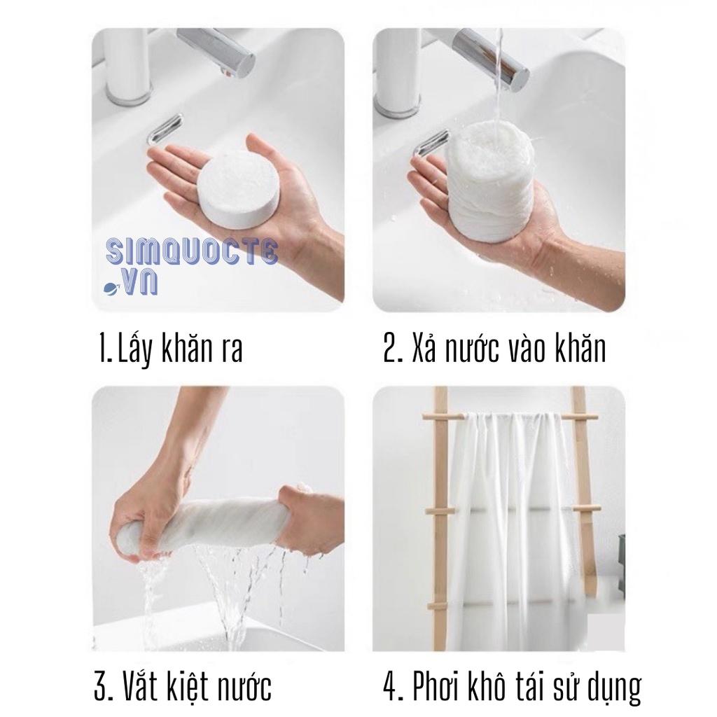 Khăn Tắm Viên Nén - Khăn Nén Chất Liệu Cotton An Toàn Cho Da Tiện Lợi Khi Đi Du Lịch