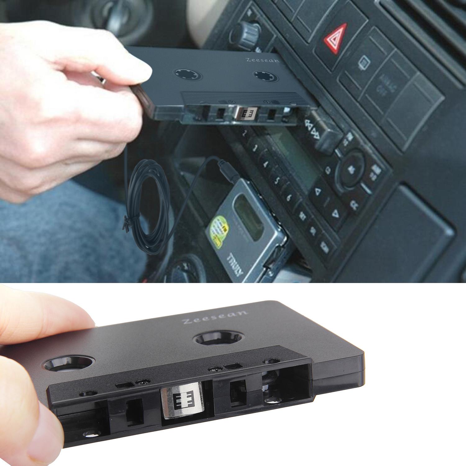 Bộ chuyển đổi băng cassette sang Aux với âm thanh nổi, bộ chuyển đổi băng cassette âm thanh xe hơi cao cấp với giắc cắm tai nghe 3,5 mm
