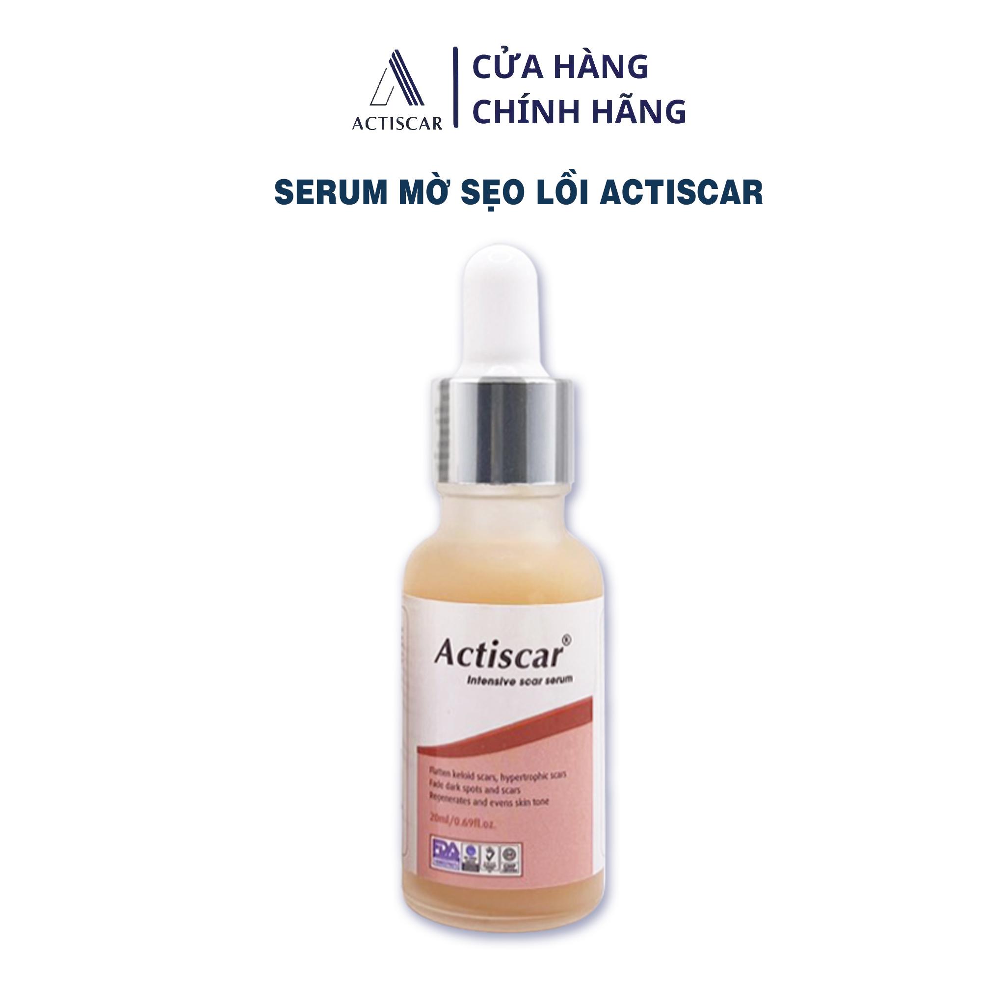 Serum Xóa Sẹo Lồi, Sẹo Phì Đại Actiscar 20ml ( Màu đỏ )