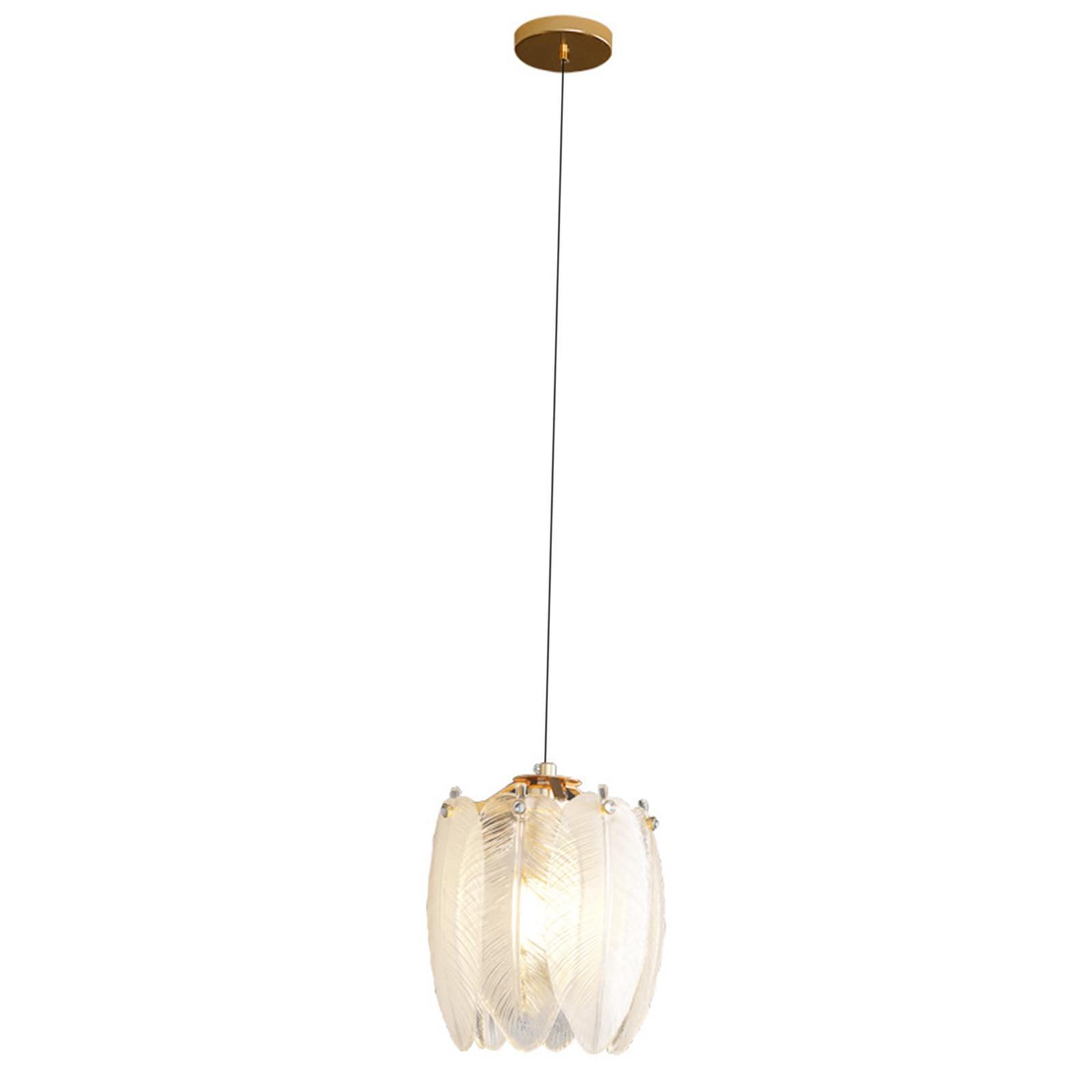 Feather Ceiling Light Fixture LED Pendant Lights Chandelier Decoration 3 Color Dimming Hanging Lamp for Club Hallway Office Loft Dining Room