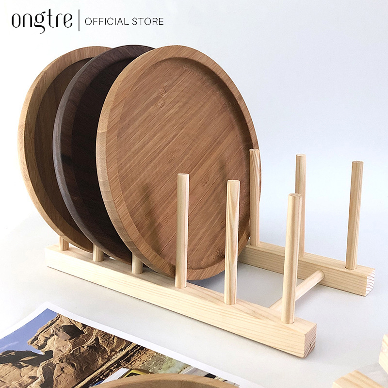 Giá để đĩa bằng tre/gỗ tiện lợi | ongtre
