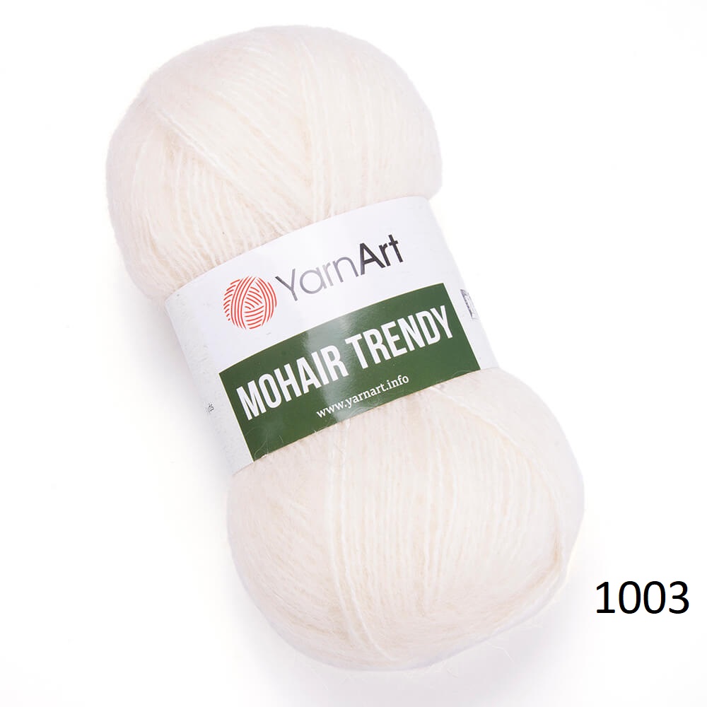 Cuộn len Mohair Trendy màu trơn hãng Yarnart lông siêu mềm mượt, đan móc áo, nón, khăn cực xinh