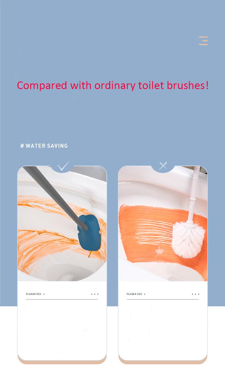 Bàn chải tay cầm dài toilet treo tường