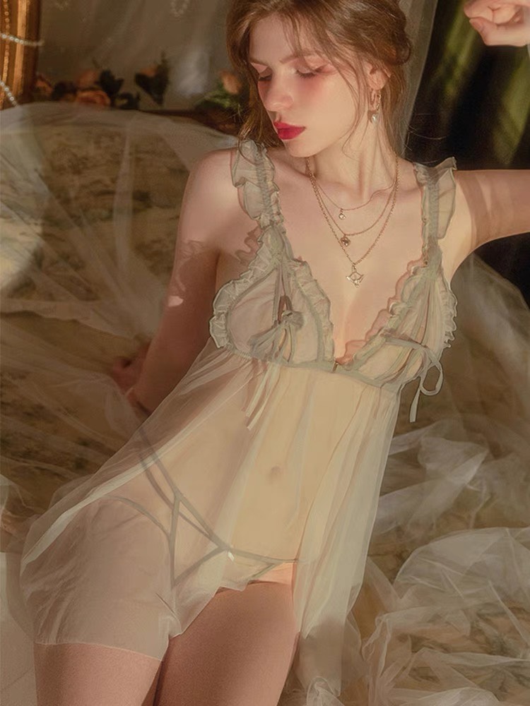 Váy Ngủ Ren Xẻ Tà - B.Lingerie