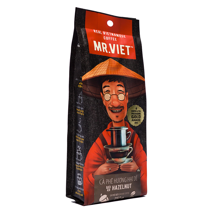 Cà Phê Rang Xay Hương Hạt Dẻ MR.VIET (250g / Túi)