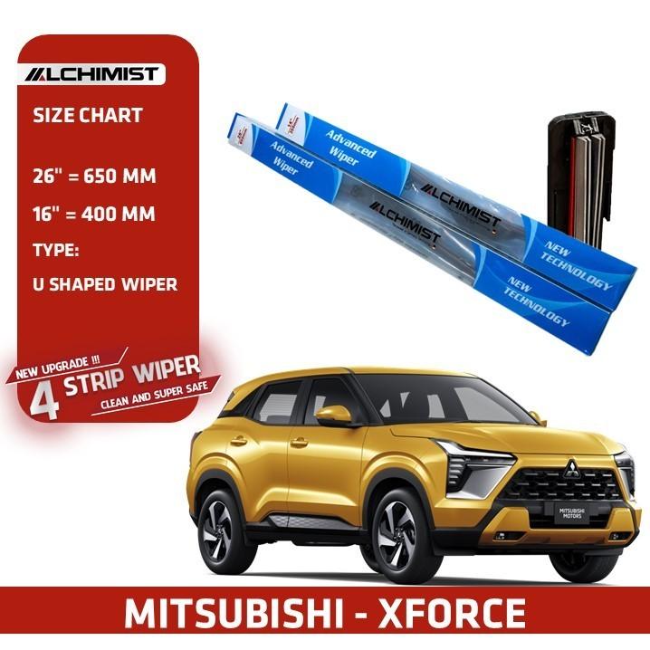 Gạt Mưa Xe Ô tô Mitsubishi Loại Silicon 4 Lưỡi Cao Cấp, Thiết Kế Thông Minh, Gạt Êm Và Sạch Hơn