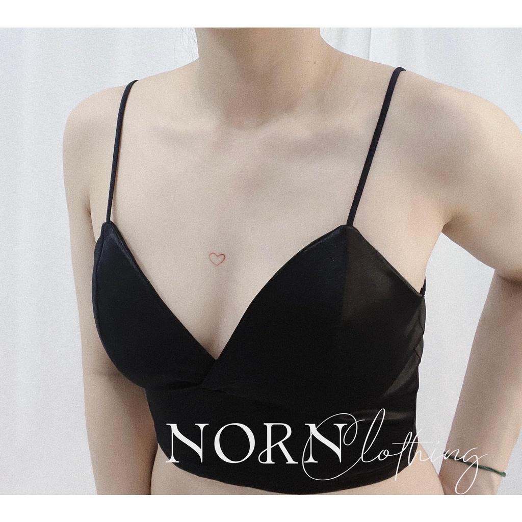 NORN - Croptop hai dây hở lưng cổ xẻ sâu sexy