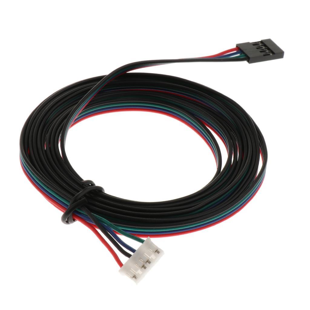 Stepper Motor Cable Lead Wires Connectors 1.5M .54 4pin To 6pin For 3D