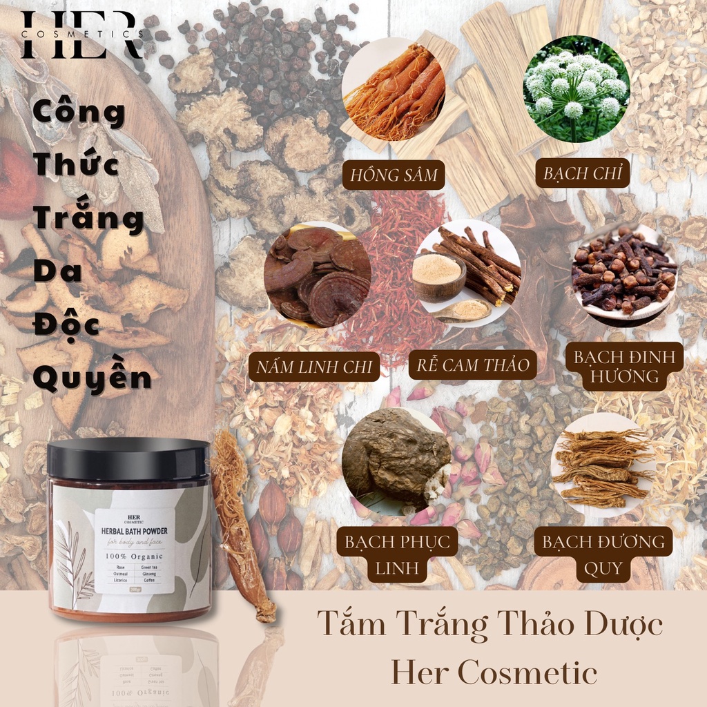 Bột tắm trắng thiên nhiên HERBAL BATH POWDER 300gram